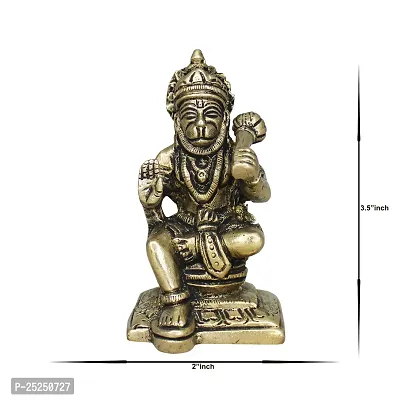 Om ssvmb9 Brass Idol Hanumanji for Home Deacute;cor Office Deacute;cor Hanuman Spirtual Figurine-thumb4