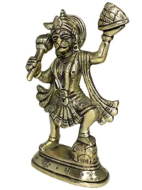 Om ssvmb9 Brass Standing Hanuman/Bajrangbali Statue/Murti/Idol for Home Office Decor Gift Puja Ghar 5.5 Inch-thumb1