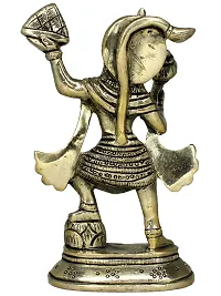 Om ssvmb9 Brass Standing Hanuman/Bajrangbali Statue/Murti/Idol for Home Office Decor Gift Puja Ghar 5.5 Inch-thumb2