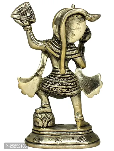 Om ssvmb9 Brass Standing Hanuman/Bajrangbali Statue/Murti/Idol for Home Office Decor Gift Puja Ghar 5.5 Inch-thumb3