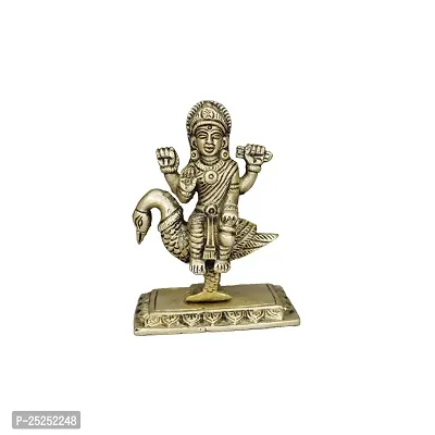 Om ssvmb9 Brass Brahmani Maa Murti MATA Rani Statue Durga Maa Idol for Home Puja/Pooja Temple/Mandir-thumb0