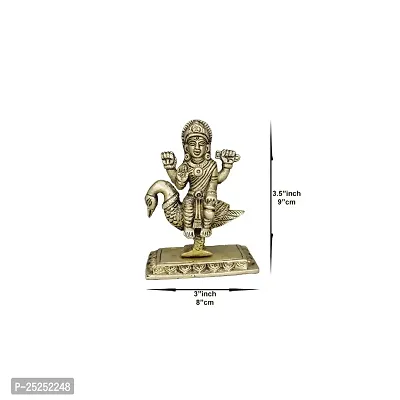 Om ssvmb9 Brass Brahmani Maa Murti MATA Rani Statue Durga Maa Idol for Home Puja/Pooja Temple/Mandir-thumb4