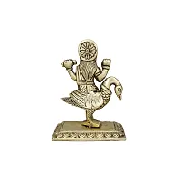 Om ssvmb9 Brass Brahmani Maa Murti MATA Rani Statue Durga Maa Idol for Home Puja/Pooja Temple/Mandir-thumb2