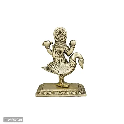 Om ssvmb9 Brass Brahmani Maa Murti MATA Rani Statue Durga Maa Idol for Home Puja/Pooja Temple/Mandir-thumb3