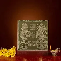 Om Siddhi Vinayak Shri Ganesh Laxmi Yantra 100% Pure Copper 22gauge yantra (3*3)-thumb2