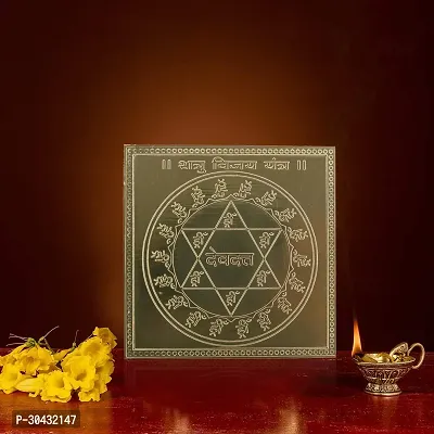 Om Siddhi Vinayak Shatru Vijay Yantra 100% Pure Copper 22gauge yantra (3*3)-thumb2