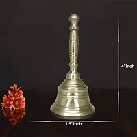 Om ssvmb9 Brass Hand Bell for Pooja Ghanti for Mandir, Home and Office Temple Prayer Bell Ghanti for Decoration-thumb1