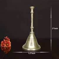 Om ssvmb9 Brass Hand Bell for Pooja Ghanti for Mandir, Home and Office Temple Prayer Bell Ghanti for Decoration-thumb1