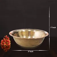 Om ssvmb9 Multipurpose Brass puja Pyali/Katori for home pooja Temple gold Small Pack of 1-thumb1