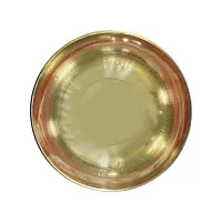 Handmade Pure Brass Plate Thali Dish Hammered Design Homeware-thumb1