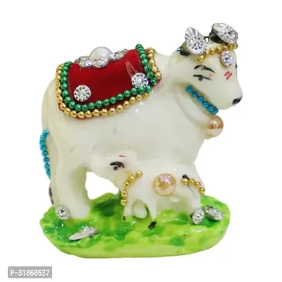 Marble Cow and Calf Statue for Pooja-thumb0