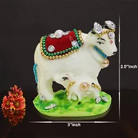 Marble Cow and Calf Statue for Pooja-thumb1