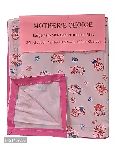 Stylish Fancy Comfortable Large Size Waterproof Plastic Mattress Protection Urine Sheet For Baby-Adult (53 X 34 Inches) (Pink)