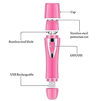 4 in 1 Facial; Nose Hair; Eyebrow; Body Shaver and Face Hair Remover Waterproof USB Rechargeable Trimmer for Women/Men (White)-thumb3