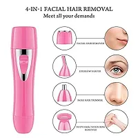 4 in 1 Facial; Nose Hair; Eyebrow; Body Shaver and Face Hair Remover Waterproof USB Rechargeable Trimmer for Women/Men (White)-thumb2