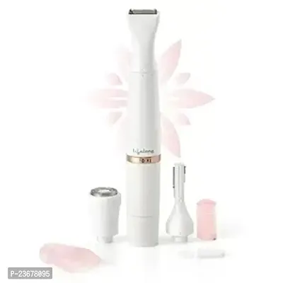 Lifelong Battery Powered LLPCW30 Rechargeable Eyebrow, Underarms And Bikini Trimmer for Women (White) - 1 Hour Runtime