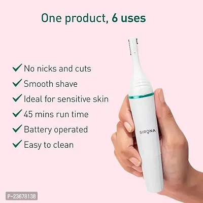 Hair Removal for Women, 3 in 1 Painless Hair Remover for Women- Includes Facial Shaver, Eyebrow Trimmer, Nose Trimmer, Body Shaver, Beard Trimmer-USB Rechargeable, White-thumb2