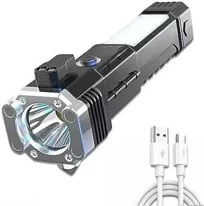 Buy Tech Pride Car Safety Hammer Flashlight, Tactical Emergency Rescue Tool,  Rechargeable Led Torch Light With Window Glass Breaker And Seatbelt Cutter, Self  Defense Multi-Function Torch (Ht2) - Lowest price in India