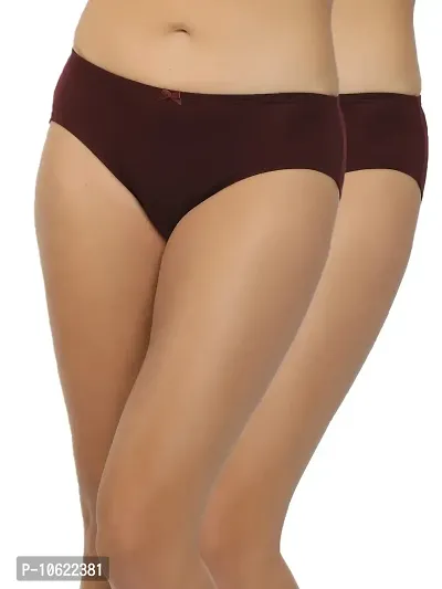 SHYYGL Tencel Lyocell Spandex Hipster Single Color (Pack of 2) Wine-thumb0