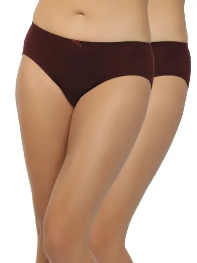 SHYYGL Tencel Lyocell Spandex Hipster Single Color (Pack of 2) Wine