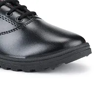 Creation Garg Comfortable and Durable School Shoes for Boys Black-thumb3