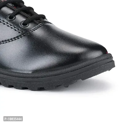 Creation Garg Comfortable and Durable School Shoes for Boys Black-thumb4