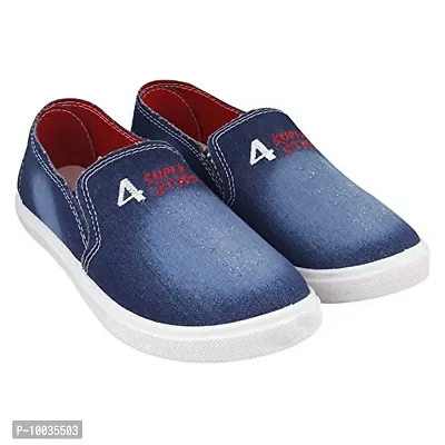 Creation Garg Slip-on Sneaker Outdoor Shoes for Men and Boys- Denim Blue-thumb2