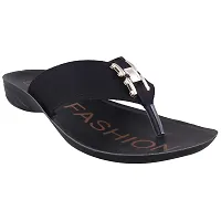 FOOT STAIR Women’s Casual Flip Flop (Black)-thumb3