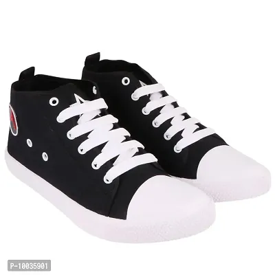 Creations Garg Men PVC Sole Casual Shoes Lastest (Black/White_7)-MJ23 Black/White_7-thumb0