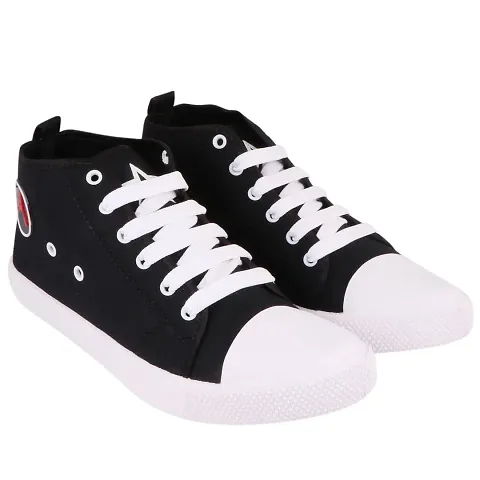Creations Garg Men PVC Sole Casual Shoes Lastest (Black/White_7)-MJ23 Black/White_7