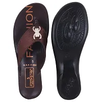 FOOT STAIR Women?s Casual Flip Flop (Brown)-thumb1