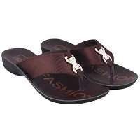 FOOT STAIR Women?s Casual Flip Flop (Brown)-thumb2