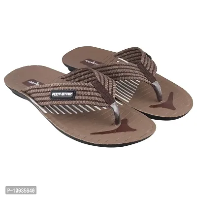 FOOT STAIR Men's Comfort Flip Flop Brown