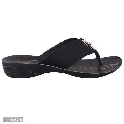 FOOT STAIR Women’s Casual Flip Flop (Black)-thumb5