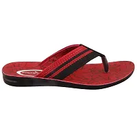 FOOT STAIR Men's Rubber Lightweight & Comfortable Flip Flop (Red Kids)-thumb1