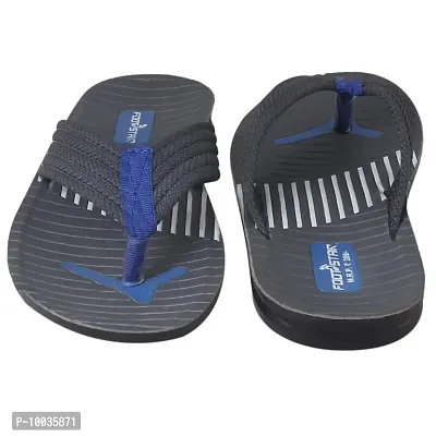 Creation Garg Men's Flip Flop Slipper for Outdoor (Grey & Blue)-thumb4