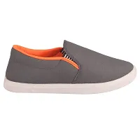 FOOT STAIR Men's Sports Shoes || Outer Material- Fabric || Sole Material- PVC || Orange || 9 UK || Pilot Grey Orange-9-thumb2