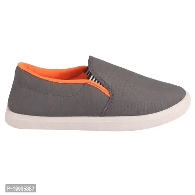 FOOT STAIR Men's Sports Shoes || Outer Material- Fabric || Sole Material- PVC || Orange || 9 UK || Pilot Grey Orange-9-thumb3