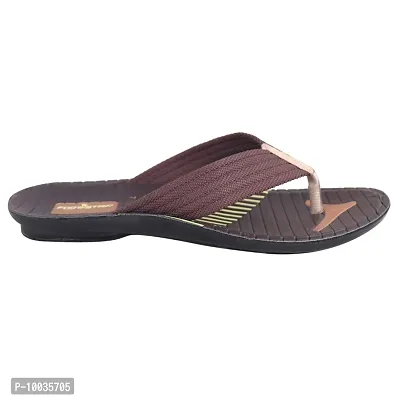 FOOT STAIR Men?s Fashion Perfect Walking Flip-Flop Slipper (Brown)-thumb3