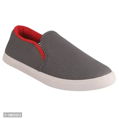 FOOT STAIR Men's Sports Shoes || Outer Material- Fabric || Sole Material- PVC || RED || 8 UK || Pilot Grey RED-8-thumb2