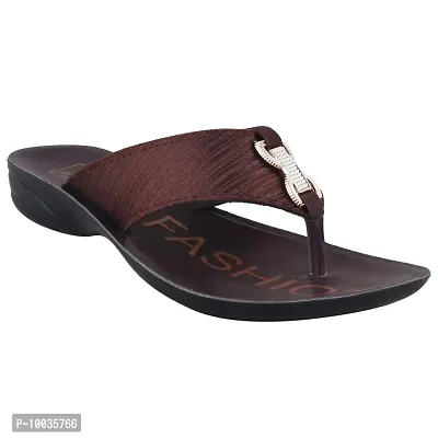 FOOT STAIR Women?s Casual Flip Flop (Brown)-thumb4