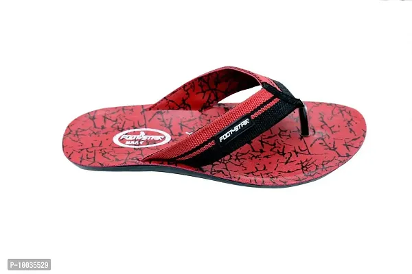 Creation Garg Men's Red Flip Flops|Walkers|Slippers|Footstairs|Footwears(Size-7)