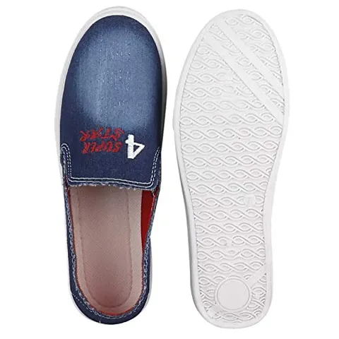 Creation Garg Slip-on Sneaker Outdoor Shoes for Men and Boys- Denim Blue