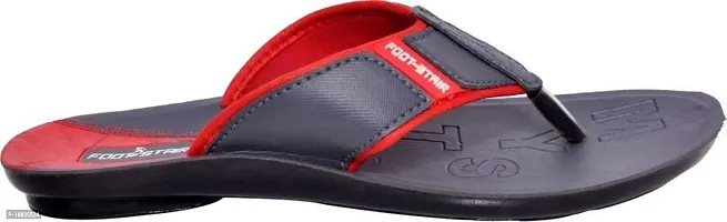 Creation Garg Men's Red Flip Flops|Walkers|Slippers|Footstairs|Footwears(Size-7)-thumb0