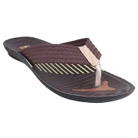 FOOT STAIR Men?s Fashion Perfect Walking Flip-Flop Slipper (Brown)-thumb1