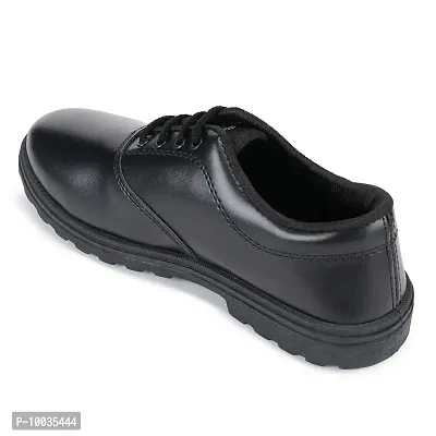 Creation Garg Comfortable and Durable School Shoes for Boys Black-thumb2