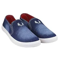 Creation Garg Slip-on Sneaker Outdoor Shoes for Men and Boys- Denim Blue-thumb1