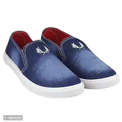 Creation Garg Slip-on Sneaker Outdoor Shoes for Men and Boys- Denim Blue-thumb2