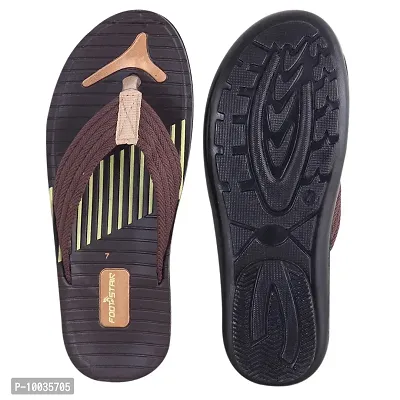 FOOT STAIR Men?s Fashion Perfect Walking Flip-Flop Slipper (Brown)-thumb5