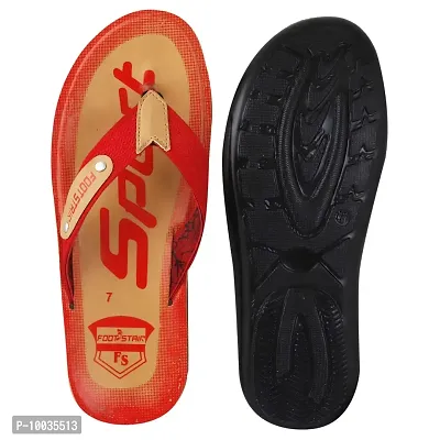 Creation Garg Men's Red Flip-Flops and House Slippers-thumb5